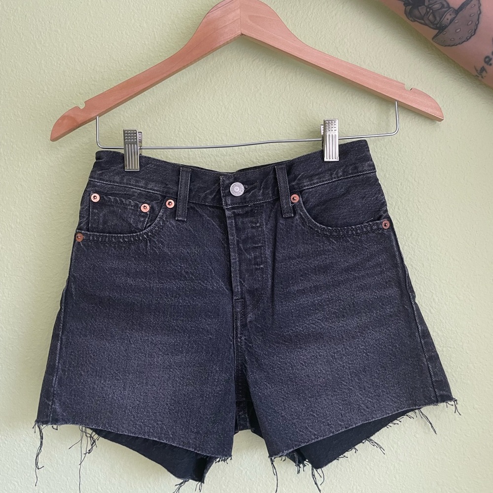 Levi's Black Wedgie Jean Shorts